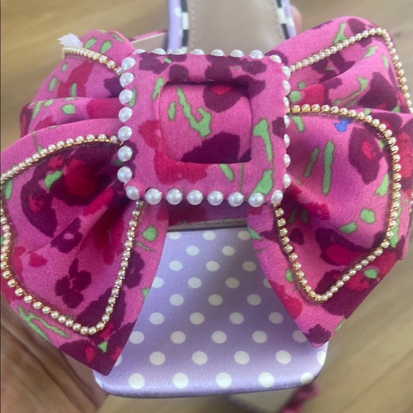 Betsey Johnson Pink Bow Shoes - Picture 5 of 6